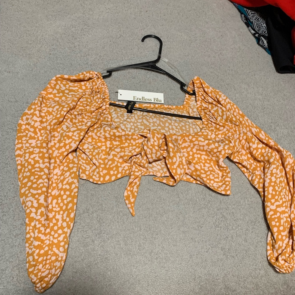 Front tie crop top